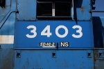 Number on side of NS 3403 cab